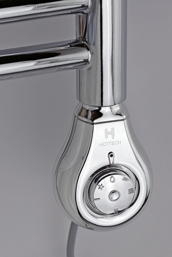 ЕлектроТЕН Hottech Drop Plus chrome: регулятор води 20-65С і повітря + таймер 1-3 год. + LED + контроль рівня води