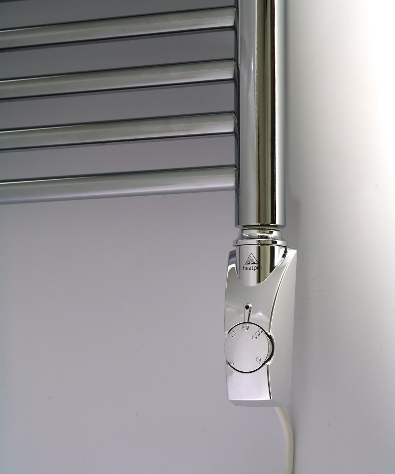 Електричний ТЕН Heatpol GTM chrome з регулятором 15-65C (Польща), для рушникосушок