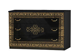 Комод 3Ш "Дженніфер Black-Gold" MiroMark