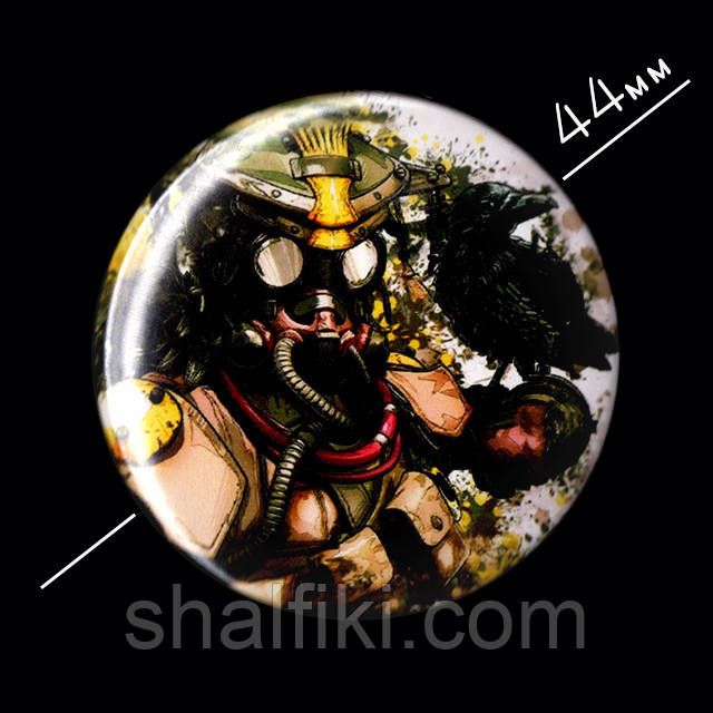 "Бладхаунд (Апекс легендз)" значок круглий на булавці Ø44 мм, фото 1