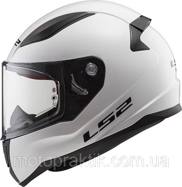 LS2 FF353 RAPID SOLID GLOSS WHITE, XS Мотошолом інтеграл