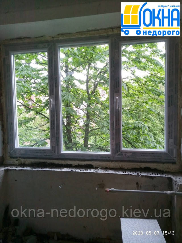 Тристулкові вікна Salamander у Києві на вул. Шевельова 49/20 фото роботи бригади №6