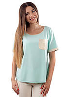 Яркая летняя футболка для женщин (размеры XS-3XL в расцветках) S, мятный