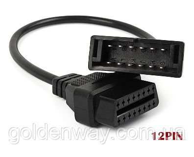 Автомобільний перехідник для ELM адаптера та діагностики з OBD2 на OBD1 GM 12 Pin на 16 Pin ВАЗ Daewoo