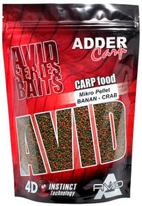 Пеллетс Adder Carp AC Mikro Pellet 2 мм, Краб-Банан