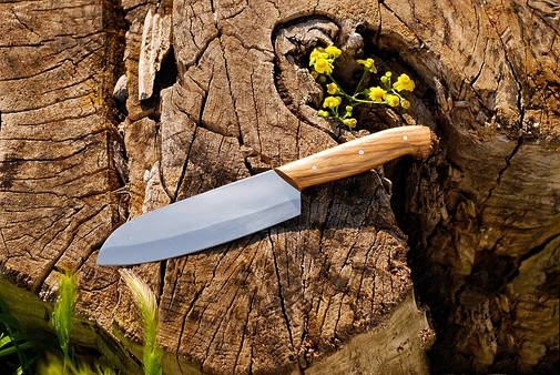 Базовий кухонний ніж із дубовою ручкою No16, 40Х13, 27 см, фото 2
