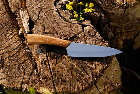 Базовий кухонний ніж із дубовою ручкою No9, 40Х13, 28 см, фото 2