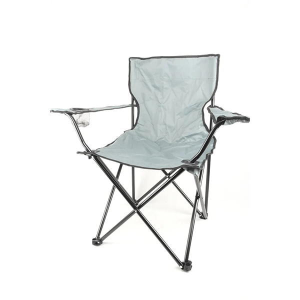 Крісло розкладне Павук Styleberg з підсклянником і спинкою, міцне (6003) сіра