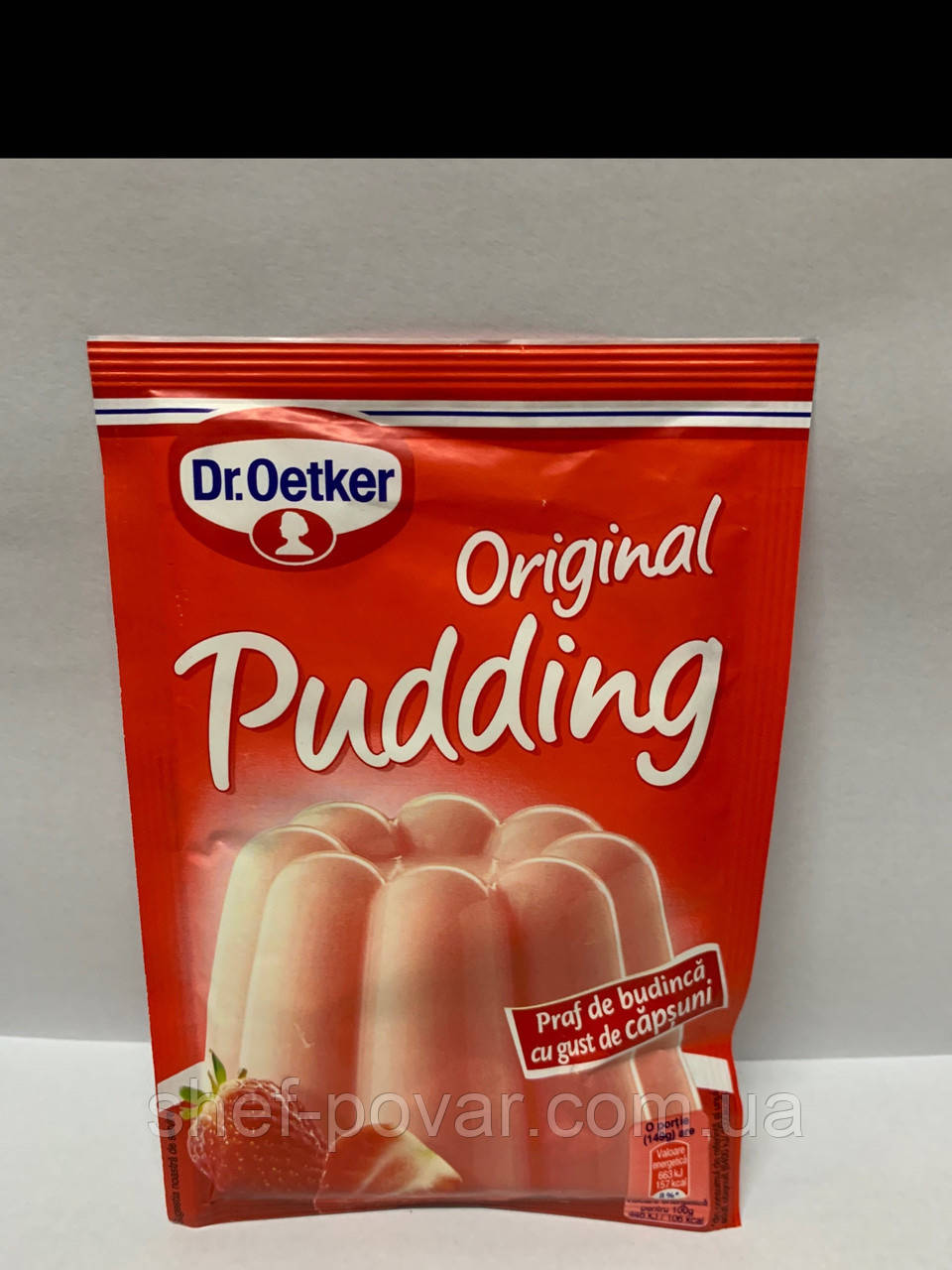 Пудинг зі смаком полуниці 20 г ТМ "Dr. Oetker", фото 1