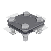 C02/2 Соединитель крестовой Cross для плоских проводников шириной до 30мм St/tZn (оцинкованная сталь)