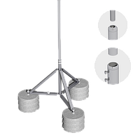 M08/40 Молниеприемник с треногой L4000 Al (алюминий) (от 4 метров до 8 метров)