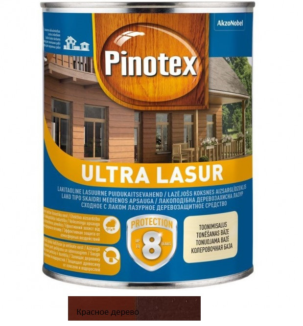 Деревозахистний засіб Pinotex Ultra Lasur червоне дерево 3л