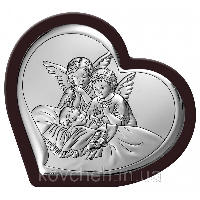 Ікона срібна "Ангел-хранитель" 9,2х9