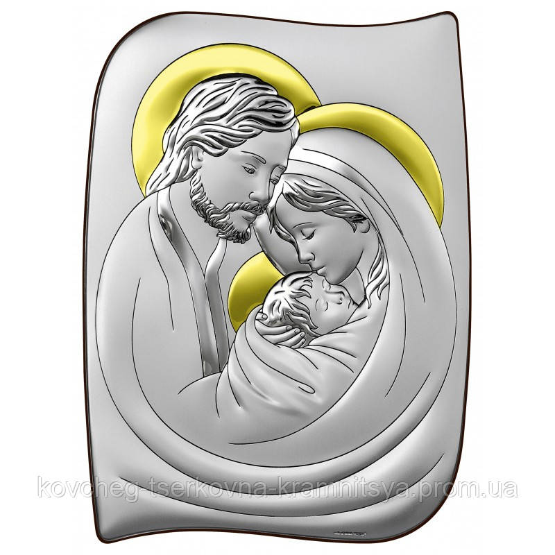 Ікона срібна "Святе Сімейство" 18,3x26 c/oro