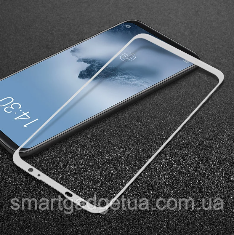 Захисне скло 5D, 9H Повної обклейки для Meizu 16S (Захоплення скло), фото 1