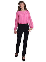 Блузка дитяча для дівчаток М-1086 розмір 134 140 146 152 158 і 164 рожева тм "Попелюшка"