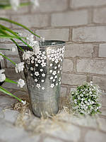 Відро декоративне металеве, h-25 cm, d-15 cm