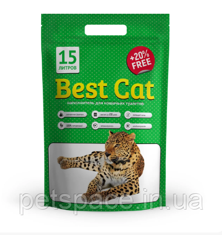 Силікагелевий наповнювач Best Cat Green (Бест Кет Зелений), 15л., фото 1