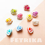 Ґудзики "Лапки великі" пластикові, 1,7*1,9 см (5 шт.), Мікс, фото 2