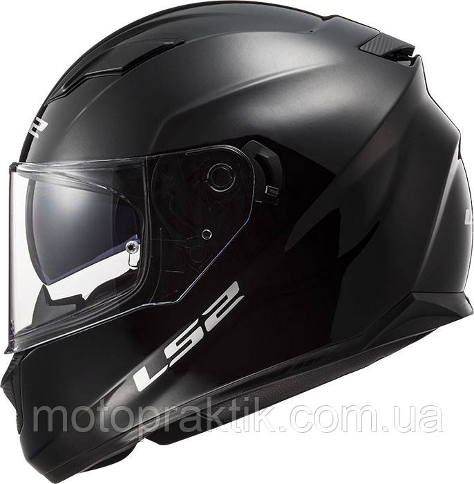 LS2 FF320 STREAM EVO SOLID BLACK, XS Мотошолом інтеграл з окулярами