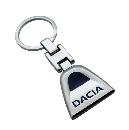 Брелок у вигляді значка DACIA (дача) метал трикутний SKU0001049