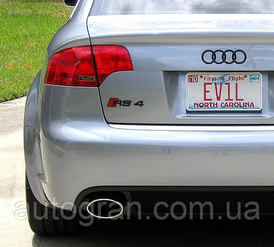 Емблема на кузов Audi RS4 чорна, фото 1
