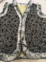 Безрукавка двойная женская меховая на овчине 56 размер
