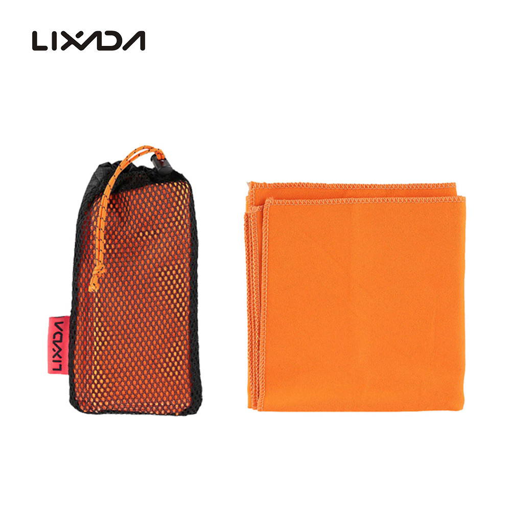 Рушник туристичний з мікрофібри для спорту Lixada 60х30 см Orange, фото 1