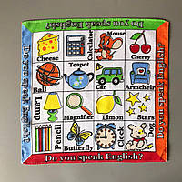 Дитячий носовичок "Англійська мова" (батист) 10 шт.