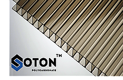 Стільниковий полікарбонат SOTON 4 mm (бронзовий)