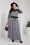 Плаття мод 540-7 ,розмір 50,52 синя клітинка, фото 2