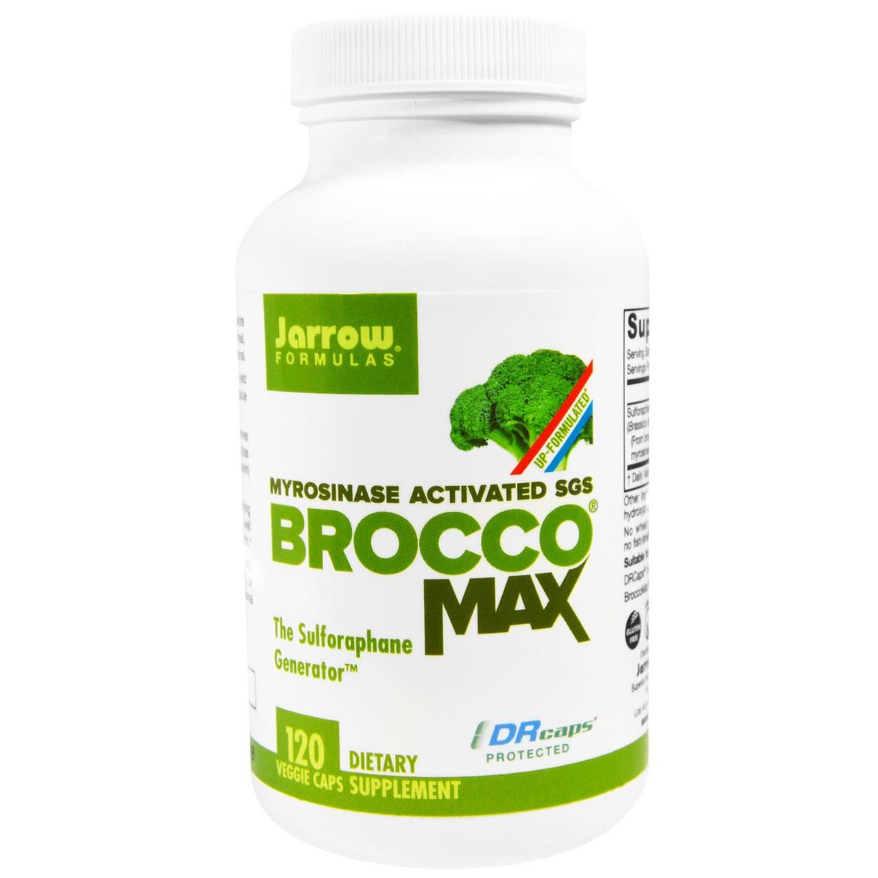 Jarrow Formula, екстракт насіння броколі BroccoMax, активований міриназою SGS, 120 капсул