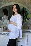 Блуза ошатна для вагітних Pregnant Style Luna 44 біла, фото 6