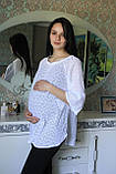 Блуза ошатна для вагітних Pregnant Style Luna 44 біла, фото 5