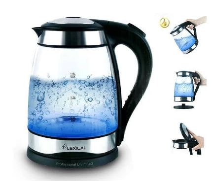 Електрочайник Lexical LEK-1406 Electric Kettle Glass 1.8 L. 2200W, фото 2