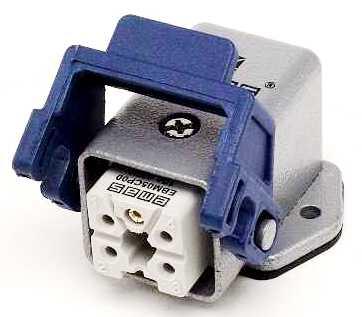 Корпус з розеткою стаціонарний, бічній enter, пластиковий фіксатор (5 висновків), фото 1