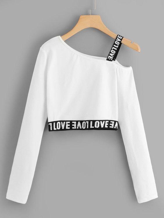 Світшот із відкритим плечем LOVE