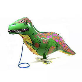 Фольгована ходячичка Динозавр Зелений.Розмір 80*42 см.