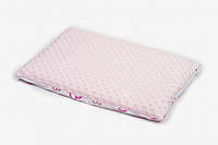 Подушка для новорожденных в детскую кроватку Twins Minky 40х60х6 см., розовый