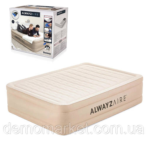 Велюровая двухспальная кровать-матрас 203*152*51 см BESTWAY 69054 с ...