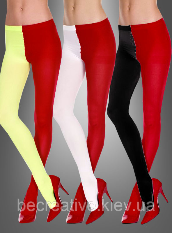 Червоно-білі жіночі колготки