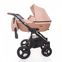 Универсальная детская коляска 2 в 1 Broco Capri textile, розовая (8585)