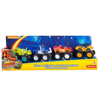 Fisher-Price Набір Вспыш і друзі (Вспыш, Трощило, Рик і Зег 4 шт.) Blaze & the Monster Machines., фото 2