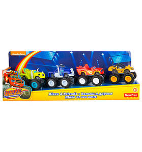 Fisher-Price Набір спалах і друзі (Спалах, Крушила, Рик і Зег 4 шт.) Blaze & the Monster Machines.