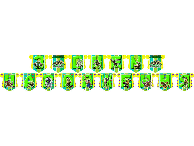 Гірлянда Черепашки Ніндзя "З Днем народження" -малотиражне видання- Українською