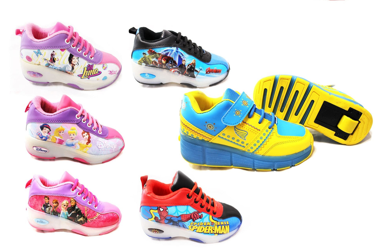 Роликові кросівки світні для дітей Flashing roller 32-36 розмір