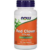 Now Foods, Red Clover, Червона конюшина, 375 мг, 100 капсул