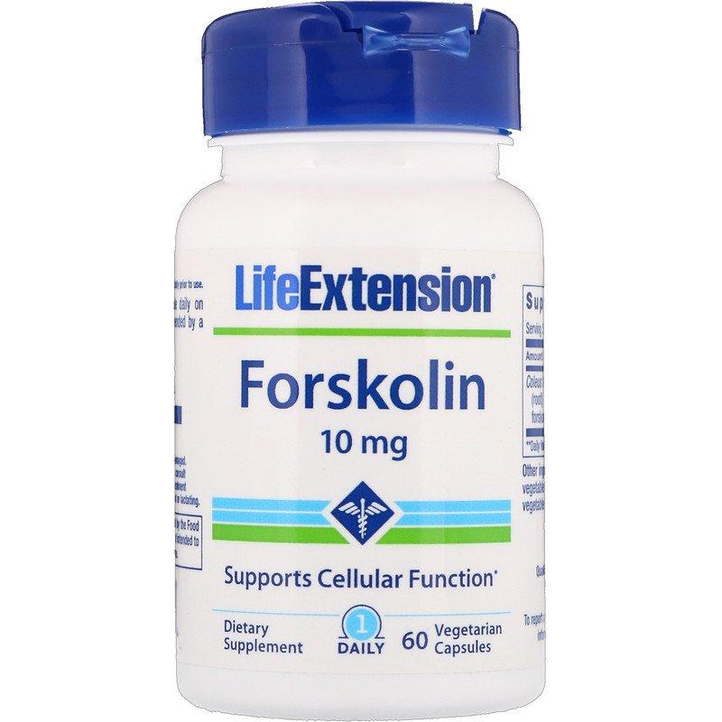 Life Extension, Forskolin, Форсколін, 10 мг, 60 вегетаріанських капсул
