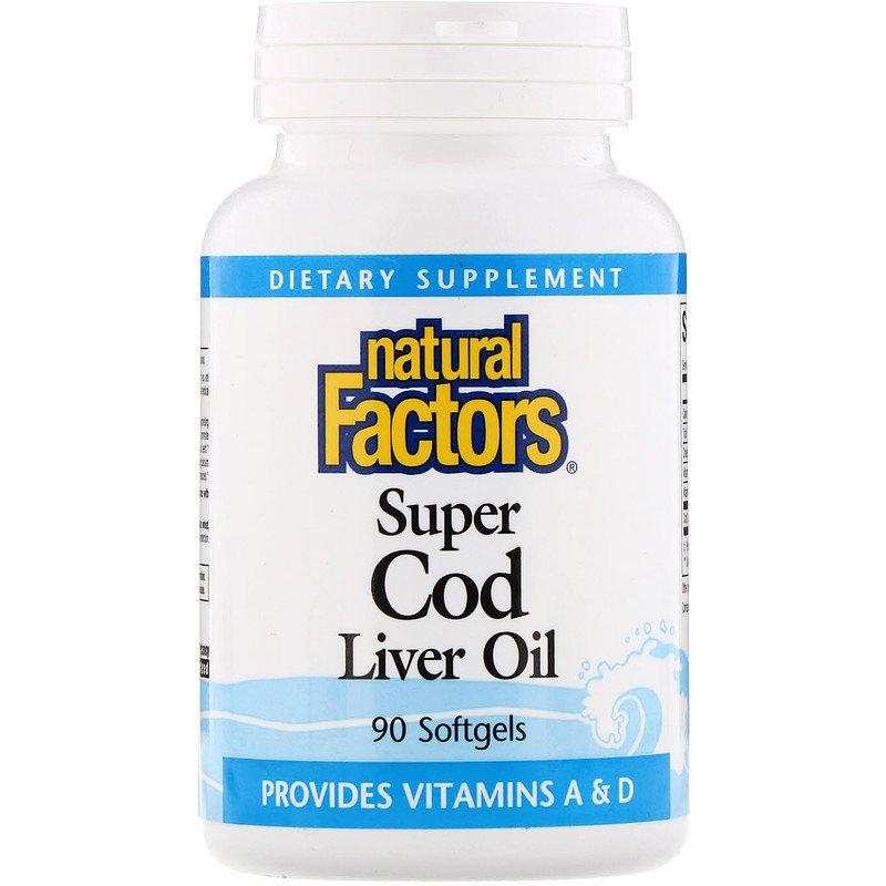 Natural Factors, Суперолія печінки тріски, 90 капсул