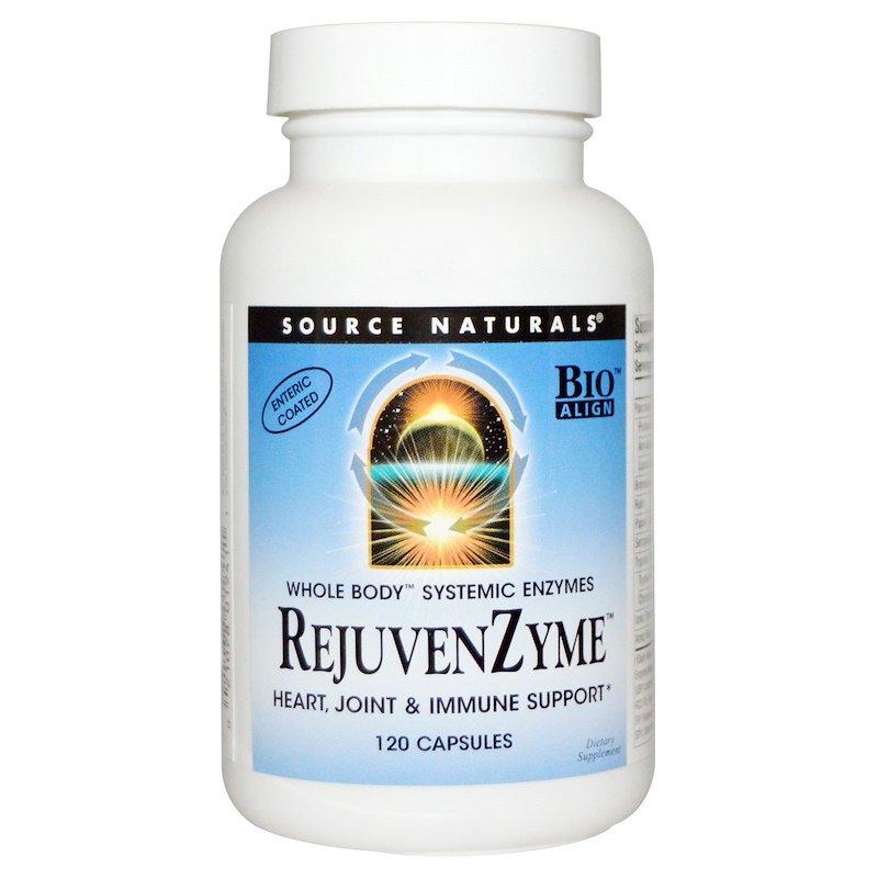 Source Naturals, RejuvenZyme, Панкреатин плюс ферменти Для кісток і суглобів, 120 капсул